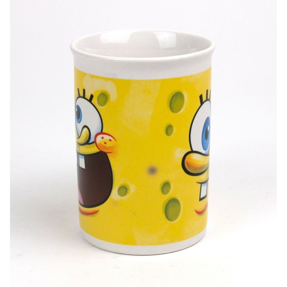 2011 Sponge Bob Square Pants Dual Face Coffee Mug Cup By Frankford Candy LLC - Picture 2 of 6